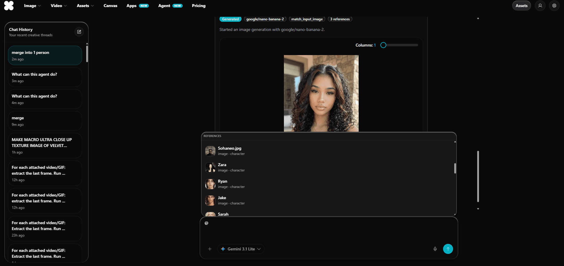 Presence Studio AI influencer workflow screenshot